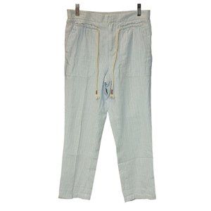 Anthropologie Women's Light Blue & White Striped Pajama Pants XS